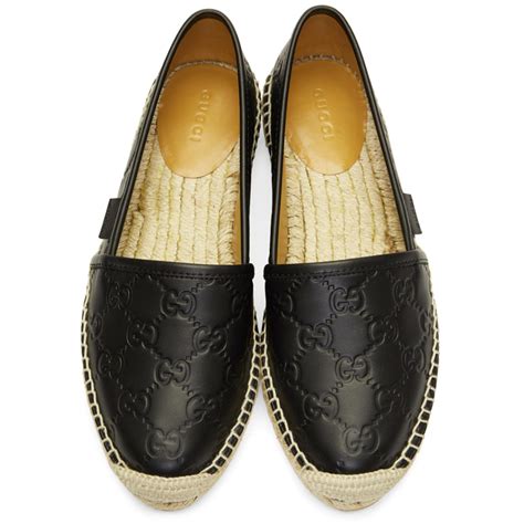 black gucci espadrilles women's|gucci espadrille flats.